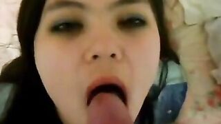 Amateur Blowjob and Facial with a Brunette Asia Girl
