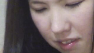 Stunning Asian babe puts vibrator to hardcore use in steamy solo session