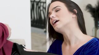 Ivy Ireland and Myra Moans' faces covered in cum