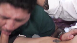 Pervy Ferdinand catches Latino stepson Michael jerking off