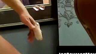 Young gay amateurs share cock sucking threesome passion