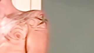 Inked amateur cums in black manâs mouth with satisfaction