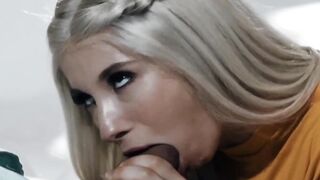 Kinky blonde's stepbrother threesome is a horny family affair