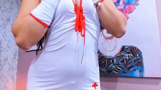 Sexy Nurse Seduces and Toys Her Pussy