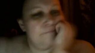 Big-tit Russian BBW Mom Plays on Skype