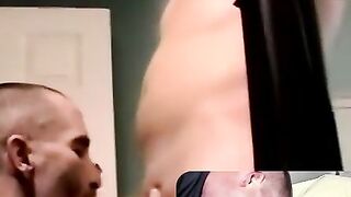 JoeSchmoeXXX.com - Black guy gets dicked down by two inked guys in a threesome with l