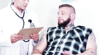Daddy Crush gets checkup and blowjob from eager Ethan Chase