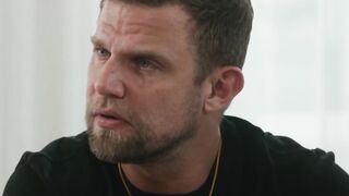 Sophia Burns mouth and pussy owned in boyfriend and coach spit roast