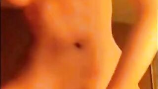 Hipster Asian Girl Strips and Masturbates on Camera