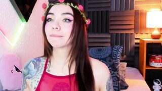 Cute Babe Plays Her Small Tits and Dildo