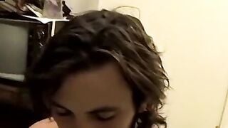 Hairy Bam sprays warm cum after rough jerking