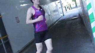 Taishi solo strokes until massive warm cum erupts from his throbbing cock
