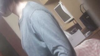 Sexy babe caught in spycam dancing first then pussy poking