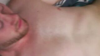 Sweet blond Killian cock riding Lewis boner in cowboy position