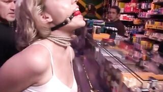 Teen Lily LaBeau Public BDSM Humiliation Fucked Hard in Smoke Shop and Boutique
