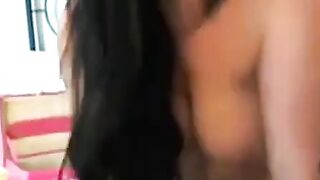 Big-Breasted Mom Squirts on Webcam