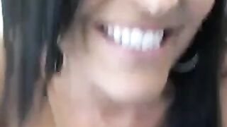 Big-Breasted Mom Squirts on Webcam