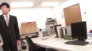 Japanese Secretary Suck old Boss Cock