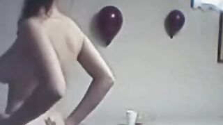 Canadian Webcam Girl Shows Off Her Big Bouncing Boobs