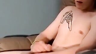 Black hunk moans while old man expertly sucks his cock