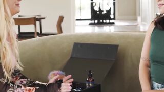 Serene Siren and stepdaughter Kimmy Kimm flip fucking using strap on