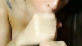 Pretty Girl's Webcam Blowjob and Hard Fuck