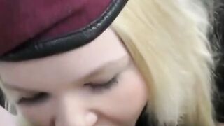 Deutsche BBW befriedigt Soldaten mit Blowjob und Creampie