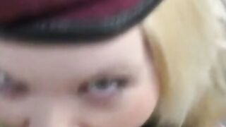 Deutsche BBW befriedigt Soldaten mit Blowjob und Creampie