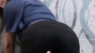 Nerdy Girl Gives an Intense Footjob in Glasses