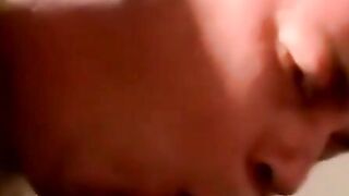 Mature man swallows a youngsterâs raw load with delight