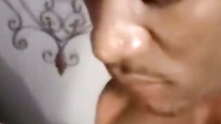 Mature man swallows a youngsterâs raw load with delight