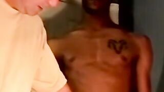 Mature man swallows a youngsterâs raw load with delight