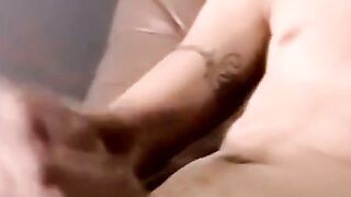 Black amateur grunts as a mature man services his BBC