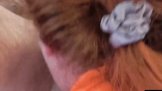 Sadistic daddy stretches redhead Kasey Aims super wide leaving her exhausted