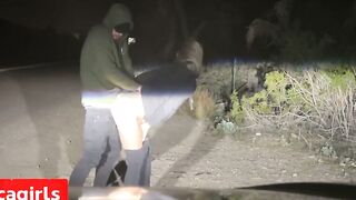 Pulled Over to Fuck Blonde Babe on the Roadside