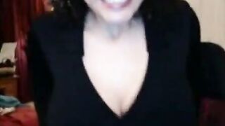 Big-Titted BBW's Webcam Solo Show with Dildo
