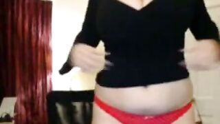 Big-Titted BBW's Webcam Solo Show with Dildo
