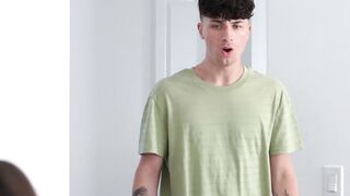 Serena Hills greedy pussy gulps down stepbrothers fresh load