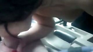 Russian Amateur Gives a Blowjob in a Car