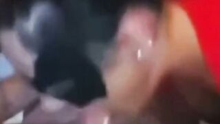 Masked MILF Gives Intense Blowjob