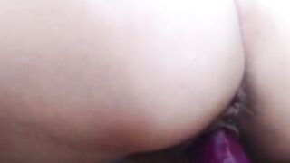 Hairy Tattooed Amateur Reaches Orgasm with Sex Toy