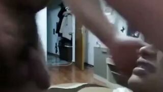Webcam Girl Gives a Slow and Sensual Blowjob to Flaccid Penis