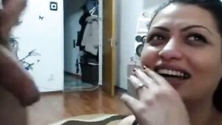 Webcam Girl Gives a Slow and Sensual Blowjob to Flaccid Penis