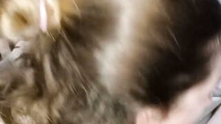 Accidental Huge Cumshot in Blonde Babe's Mouth