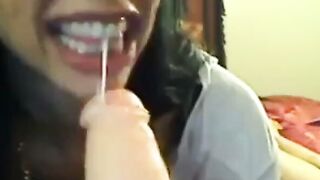 Black Girl Squirts on Webcam with Sex Toy