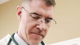 My DILF doctor slides in his hard fat dick