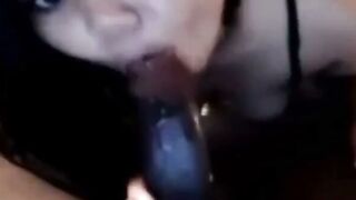 Asian with Big Tits Sucks BBC on Webcam