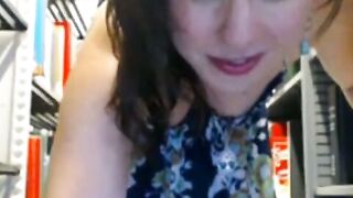 Naked in the Library - Public Flashing Webcam Show