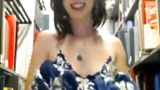 Naked in the Library - Public Flashing Webcam Show