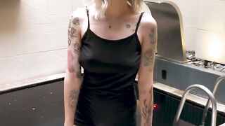 Blown by busty Latina roomie after her Yoga session by the pool